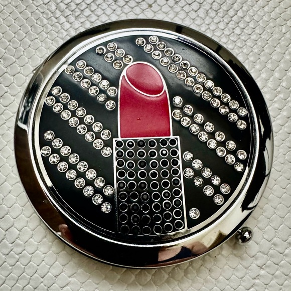 Sephora Accessories - Silver & Red Lipstick 💄 Compact Mirror